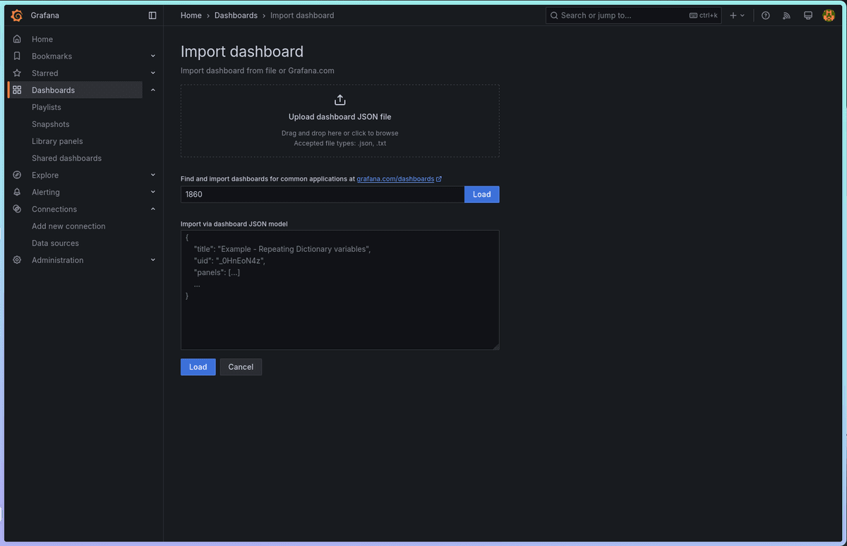 grafana import dashboard.png