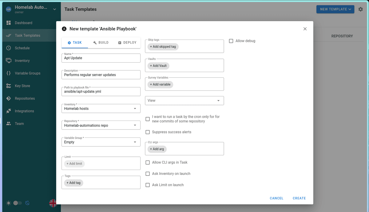 semphore create task ansible.png